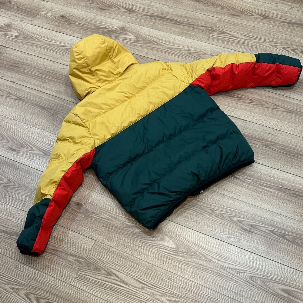 Nike Color Block Yellow & Green Puffer Jacket - Picture 4 of 6